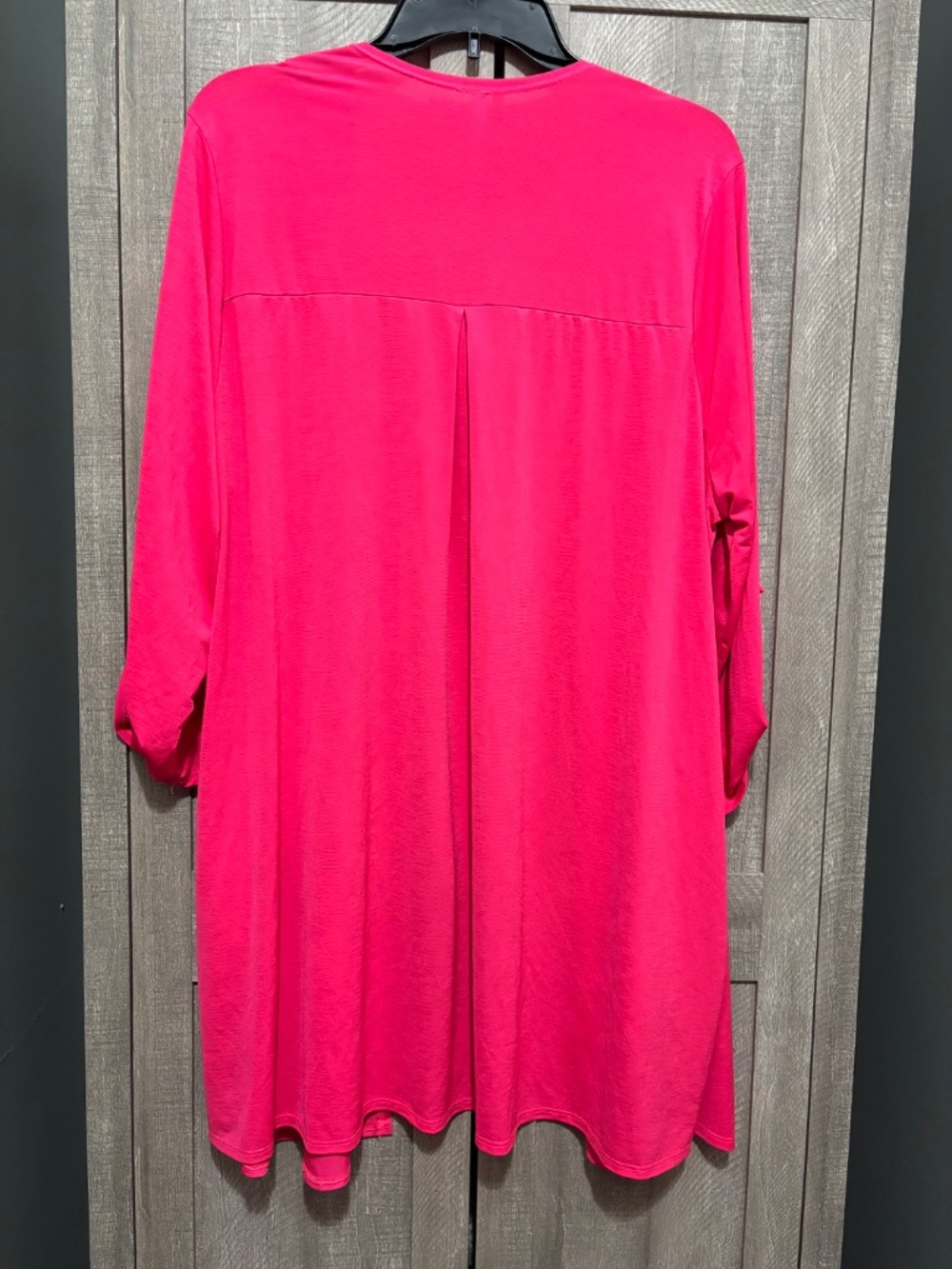 Dear Scarlett Pink Cardigan Wrinkle Free with Pockets 2X - Picture 4 of 5